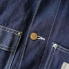 Carhartt denim jacket coverall white stitch indigo