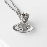 ヴィヴィアン ウエストウッド ミニ オーブ ラインストーン シルバー ネックレス 箱付き - NEWSED