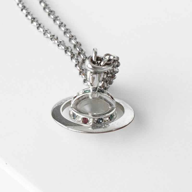 ヴィヴィアン ウエストウッド ミニ オーブ ラインストーン シルバー ネックレス 箱付き - NEWSED