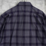 ラコステ ロゴ チェック柄 半袖シャツ ネイビー - NEWSED
