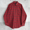 バーバリー ロンドン ロゴ チェック柄 長袖シャツ レッド