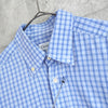クリスチャン ディオール ヴィンテージ ギンガムチェック 長袖シャツ ロゴ刺繍 ブルー
