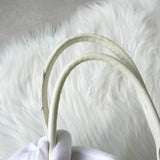 ボッテガ ヴェネタ アルコ トート マキシイントレチャート トートバッグ ホワイト 保存袋付き - NEWSED