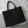 Prada Pocono Tessuto 黑色尼龙/皮革三角板托特包