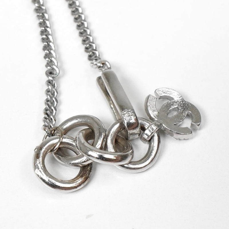 シャネル ココマーク クローバー ラインストーン 喜平 ネックレス シルバー - NEWSED