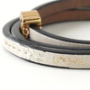 Loewe Anagram 皮革扭纹手镯（白色）