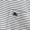 Burberry Border Horse Logo Embroidered Long Sleeve Polo Shirt in Gray/White