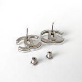 シャネル ココマーク クリア ピアス シルバー - NEWSED