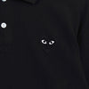 プレイ コムデギャルソン ハート ロゴ 半袖ポロシャツ ブラック