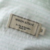 Maison Kitsune Chillax Fox Striped Short Sleeve Shirt in Green