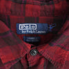 Polo by Ralph Lauren 法兰绒衬衫，长袖，格纹图案，红色