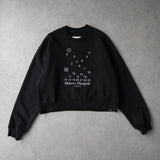 メゾンマルジェラ ロゴ 刺繍 ショート丈 スウェット ブラック レディース - NEWSED
