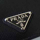 プラダ サフィアーノレザー 二つ折り財布 ブラック - NEWSED
