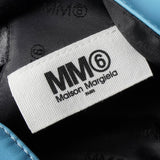 エムエムシックス メゾン マルジェラ レザー ジャパニーズバッグ クラシック ハンドバッグ ブルー - NEWSED