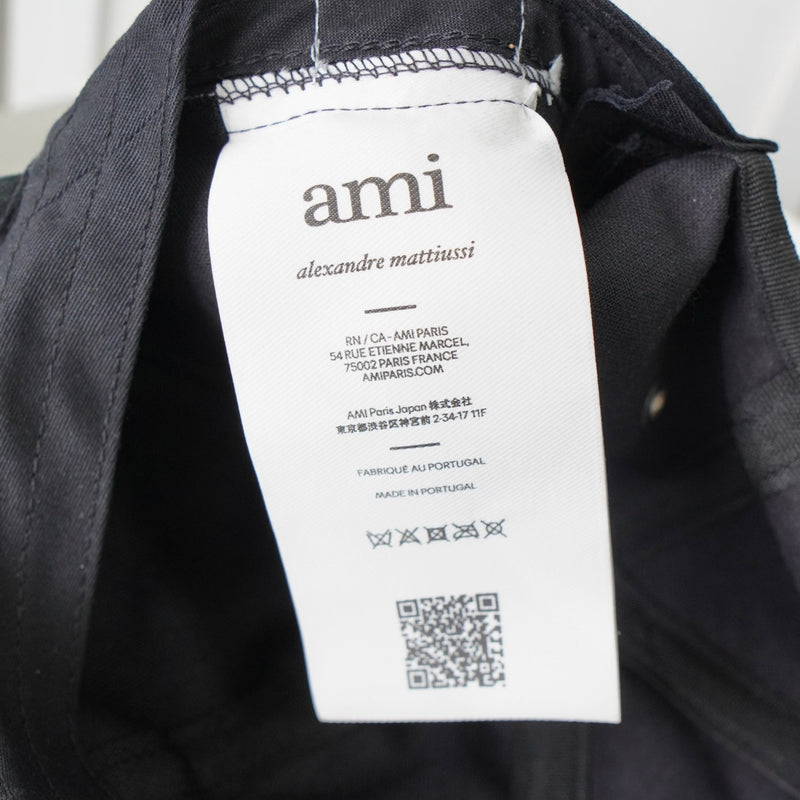 アミパリ アミ パリス ハートロゴ キャップ ブラック - NEWSED