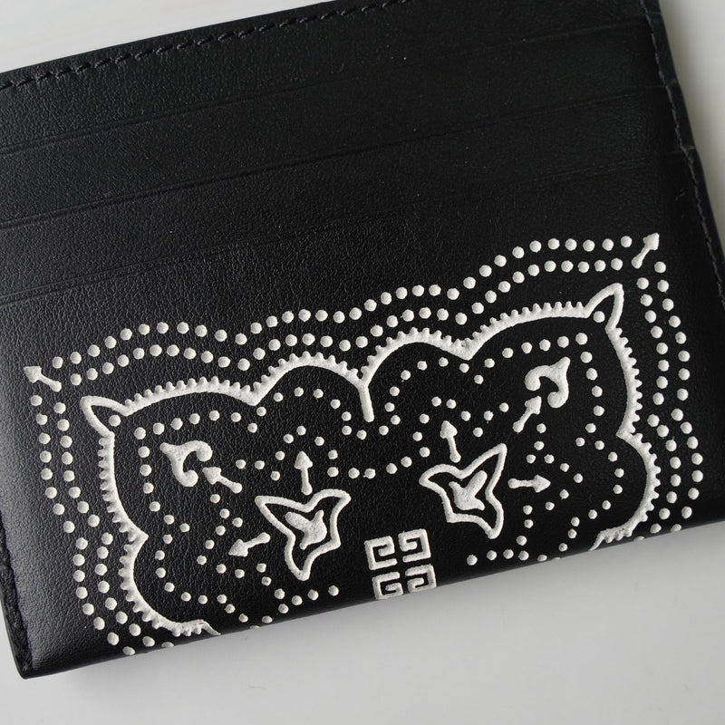 ジバンシィ 模様 レザー カードケース パスケース ブラック 箱付き - NEWSED