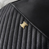 セリーヌ ヴィンテージ トリオンフ ラウンド レザー ショルダーバッグ ブラック - NEWSED