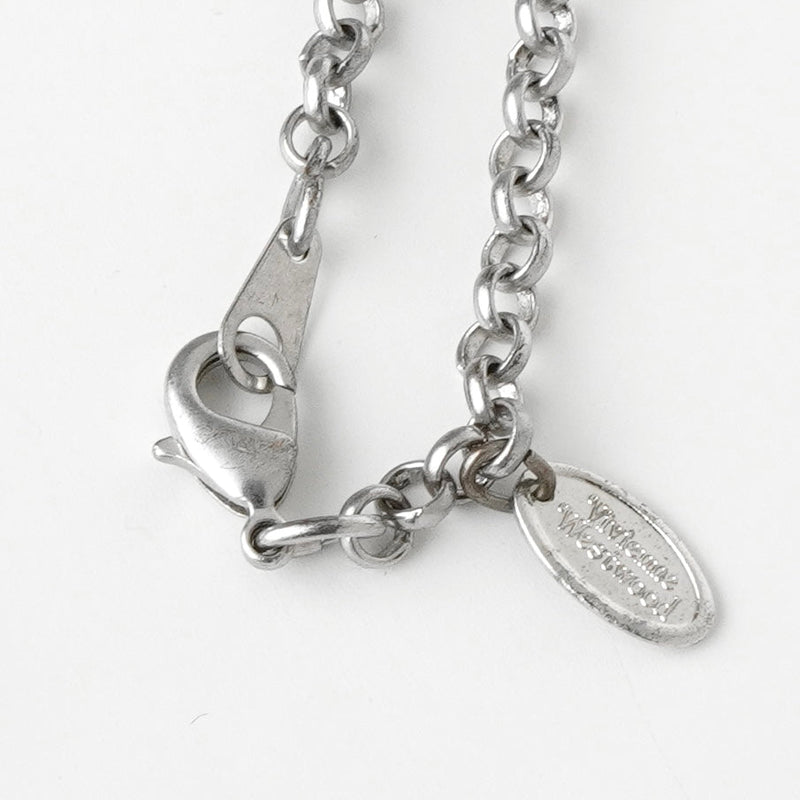 ヴィヴィアン ウエストウッド オーブ ラインストーン シルバー ネックレス 箱付き - NEWSED