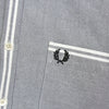 蓝灰色 Fred Perry 徽标刺绣长袖衬衫