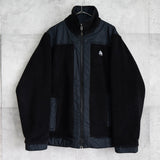 ナイキ エーシージー リバーシブル ボア ジャケット ナイロンジャケット ロゴ刺繍 ブラック - NEWSED