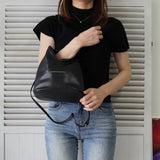 エムエムシックス メゾン マルジェラ レザー ジャパニーズバッグ ショルダーバッグ ブラック - NEWSED