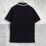フレッドペリー ロゴ 半袖ポロシャツ ブラック / ホワイト - NEWSED