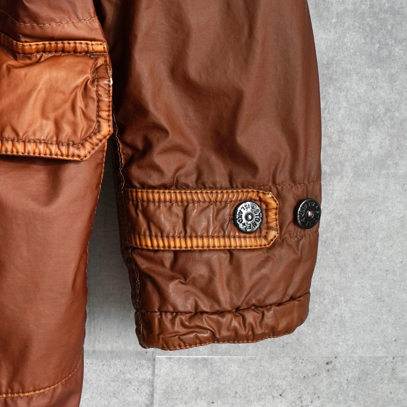 ストーン アイランド コーティング フーデッド 中綿ジャケット ブラウン - NEWSED