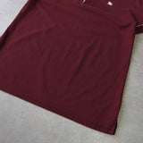 バーバリー ブラック レーベル ノバチェック柄 ホースロゴ 刺繍 半袖ポロシャツ ボルドー - NEWSED