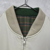 ラコステ リバーシブル ロゴパッチ チェック柄 スウィングトップ ブルゾン オフホワイト / カーキ - NEWSED