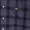 Lacoste 海军蓝格纹短袖衬衫