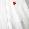 Play Comme des Garcons Heart Logo Long Sleeve Shirt White Shirt White