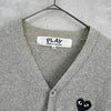 プレイ コム デ ギャルソン ハートロゴ カーディガン グレー
