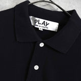 プレイ コムデギャルソン ハート ロゴ 半袖ポロシャツ ブラック - NEWSED