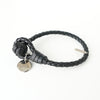 Bottega Veneta 黑色 Intrecciato 皮革手链