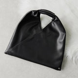 エムエムシックス メゾン マルジェラ レザー ジャパニーズバッグ スモール クラシック ハンドバッグ ブラック - NEWSED