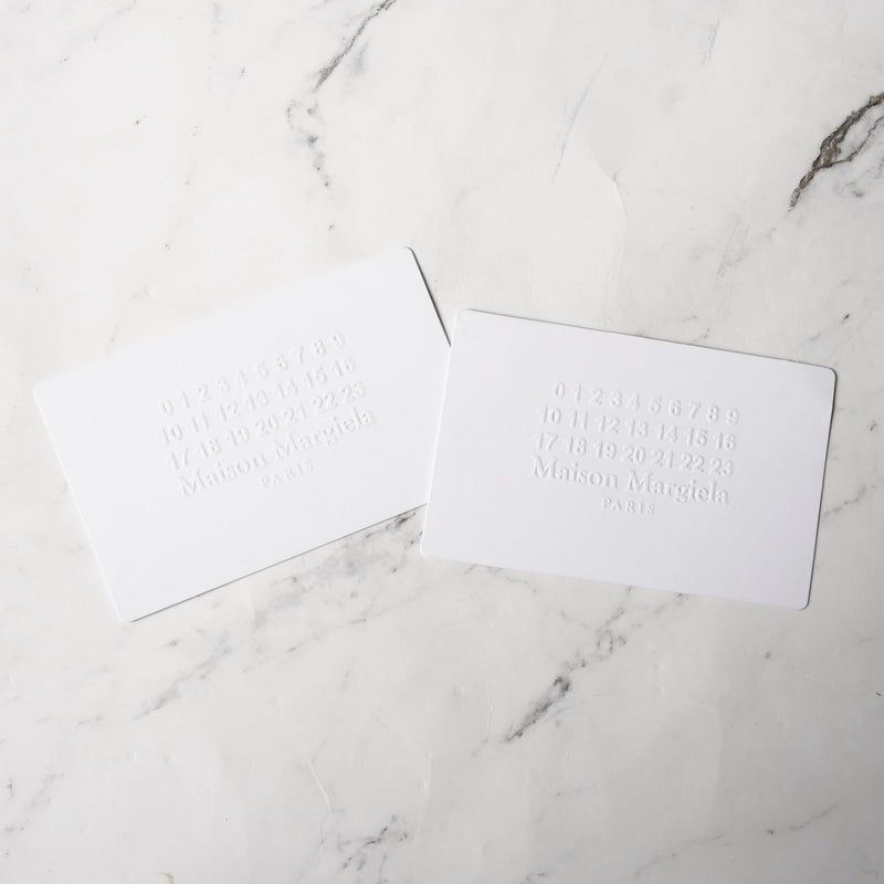 メゾン マルジェラ カレンダーロゴ レザー 二つ折り財布 コンパクトウォレット ブラック 箱付き - NEWSED