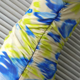 ガニー 総柄 半袖 ロングワンピース ライム - NEWSED