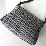 フェンディ マンマバケット ズッキーノ キャンバス ワンショルダーバッグ グレー / ネイビー - NEWSED