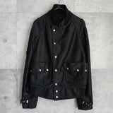 バレンシアガ ストレッチ ハイネック ダブルブレスト ブルゾン ブラック メンズ - NEWSED