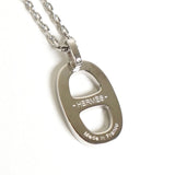 エルメス イリアード シェーヌダンクル ネックレス シルバー / ホワイト - NEWSED