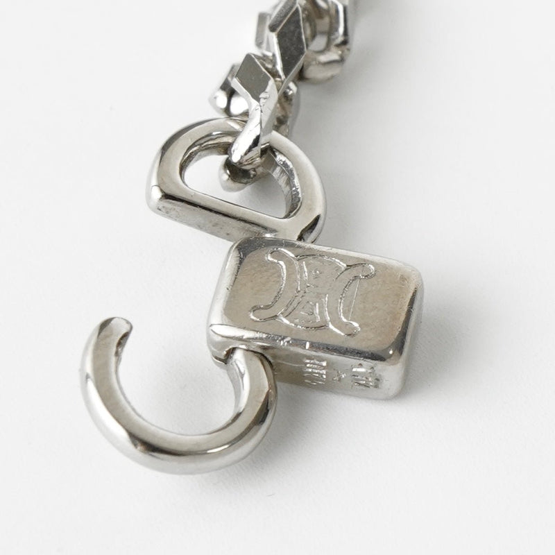 セリーヌ ヴィンテージ サークルロゴ シルバー ネックレス - NEWSED