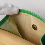 セリーヌ ゴールド ガンチーニ レザー 二つ折り財布 グリーン - NEWSED