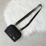 ラコステ ナイロン ミニショルダーバッグ ポーチ ロゴパッチ ブラック - NEWSED