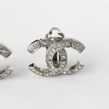 シャネル ココマーク ラインストーン イヤリング シルバー - NEWSED