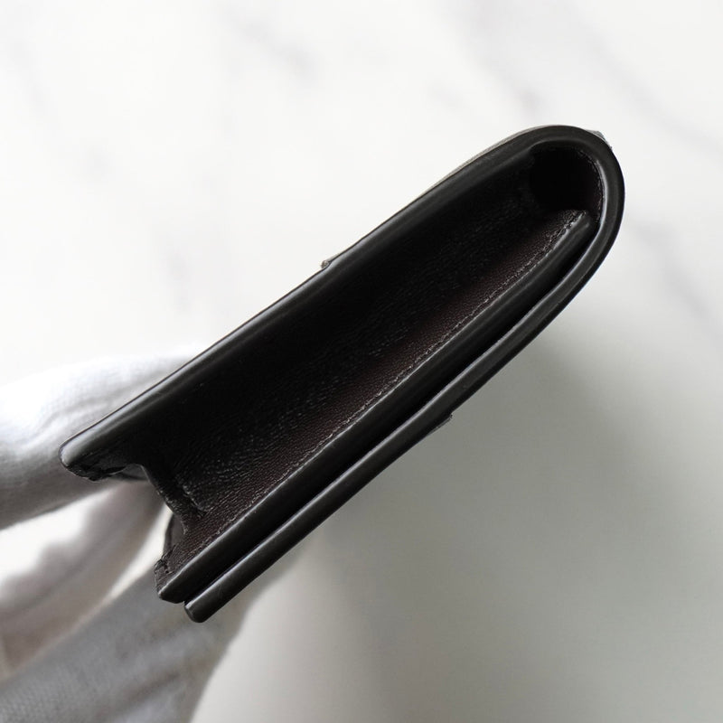 ボッテガ ヴェネタ イントレチャート 二つ折り カードケース ブラウン - NEWSED