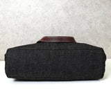 シャネル ココマーク デニム / レザー トートバッグ ブラック / ブラウン - NEWSED