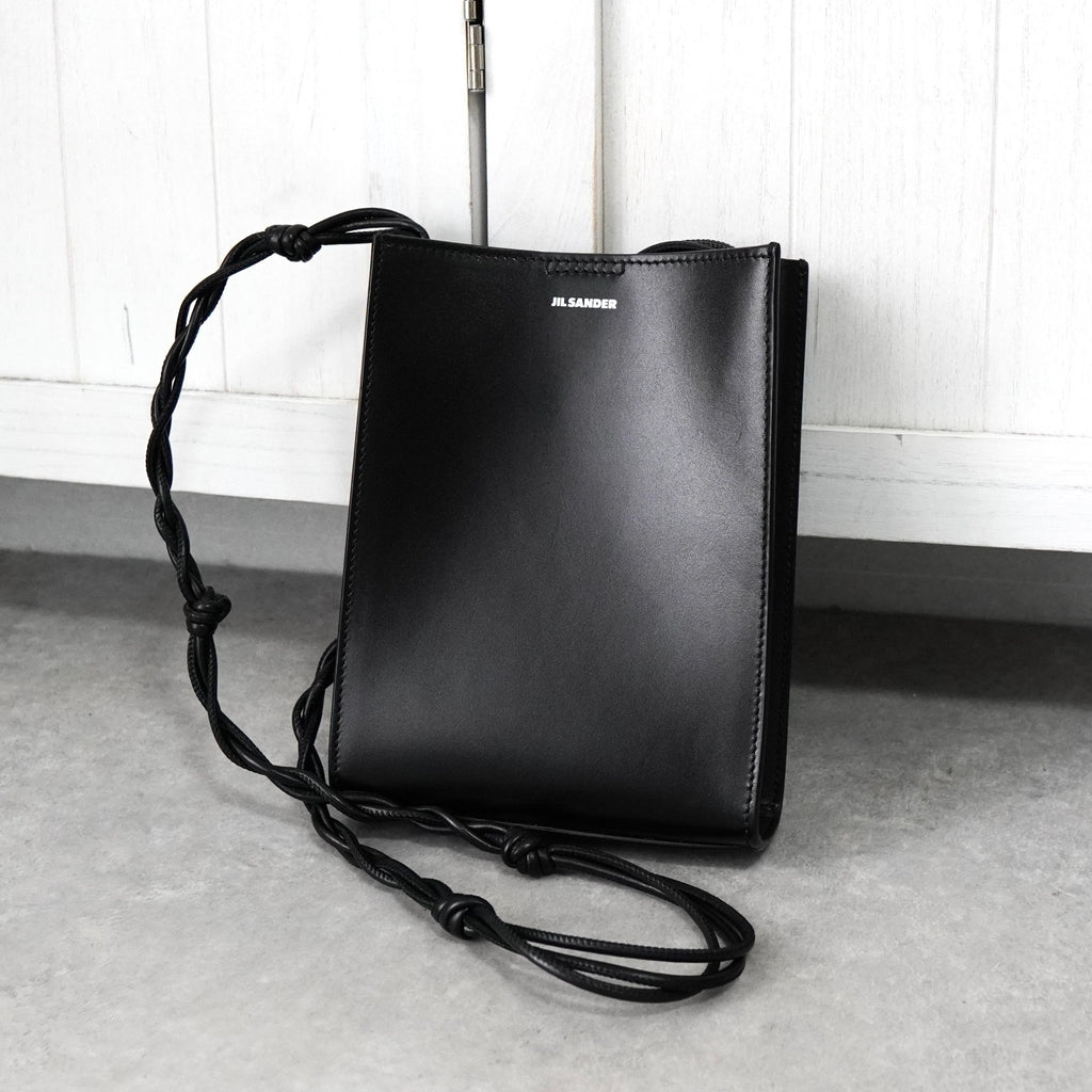 Jil Sander Tangle 小号皮革单肩包（黑色）
