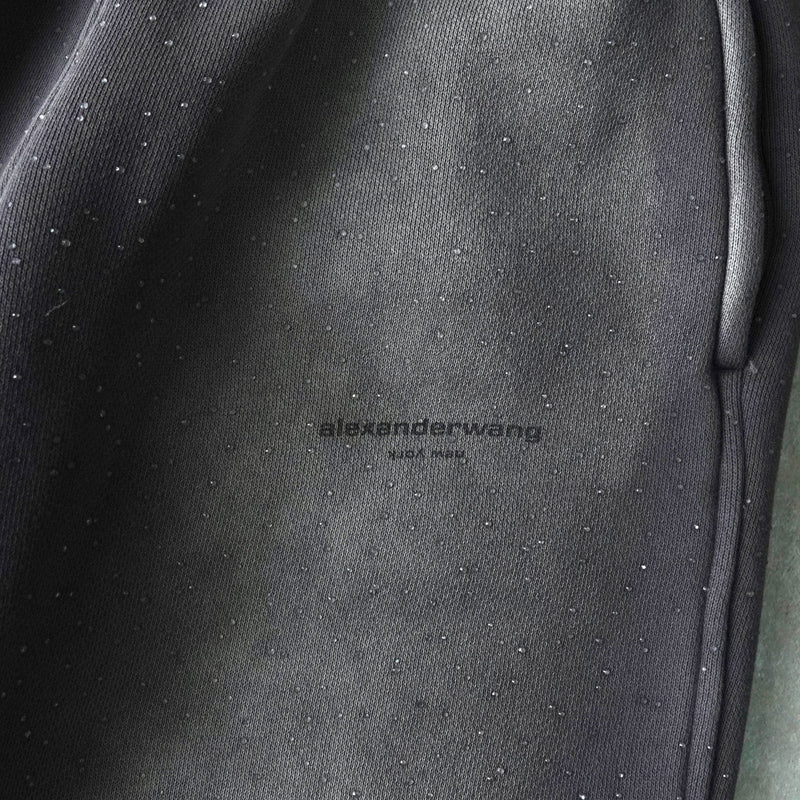 アレキサンダー ワン ロゴ ラインストーン スウェットパンツ グレー - NEWSED