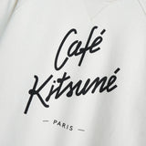 メゾンキツネ カフェキツネ プリント スウェット アイボリー - NEWSED