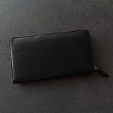 バレンシアガ ロゴ レザー ラウンドジップ 長財布 ブラック 箱付き - NEWSED